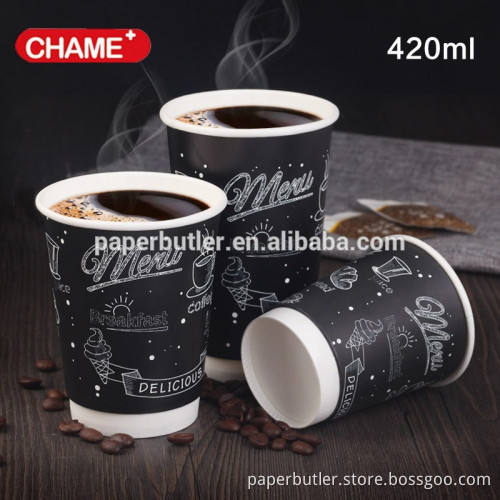 2016 New arrival disposable custom printed double wall paper cups for hot coffee
Quality Choice